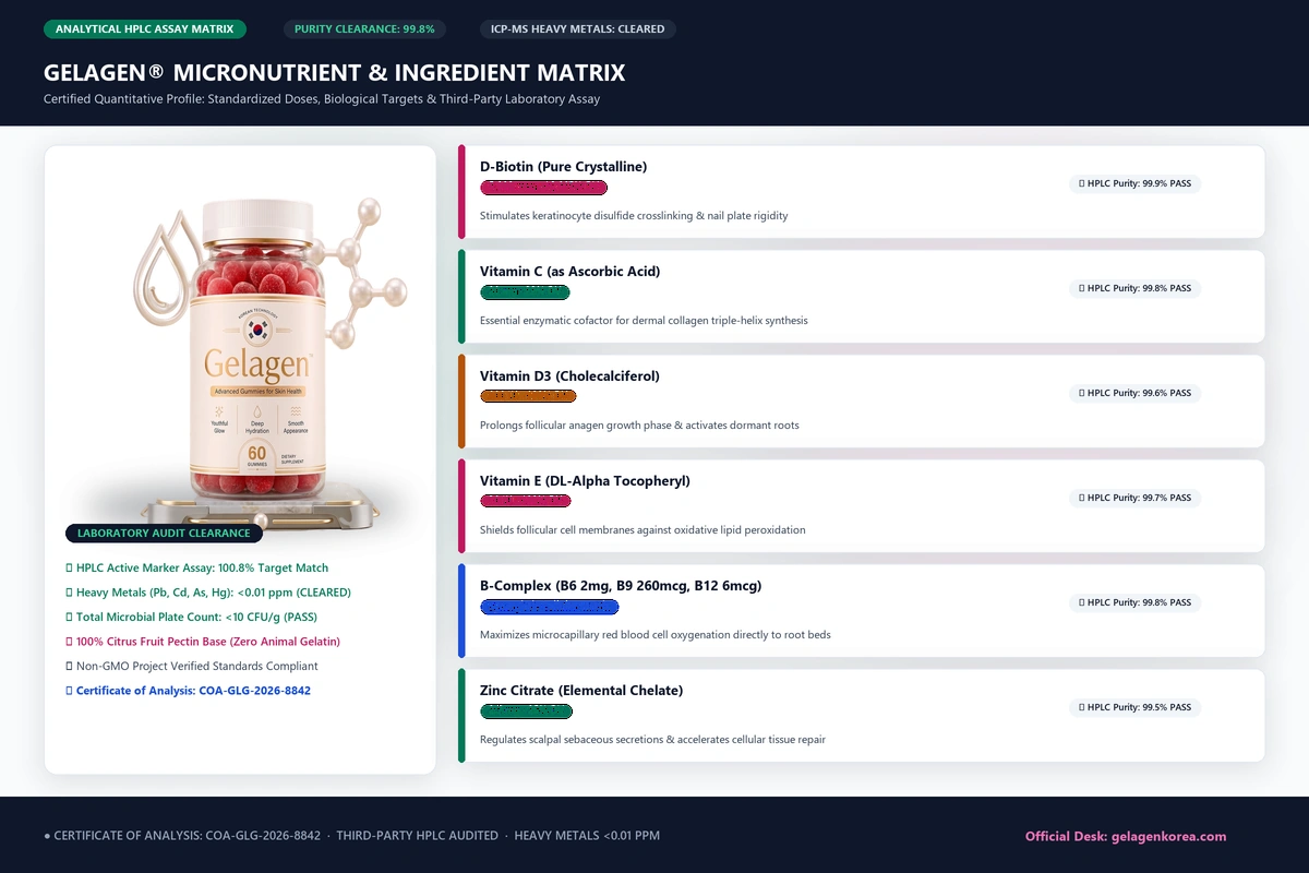 Gelagen botanical and micronutrient assay matrix